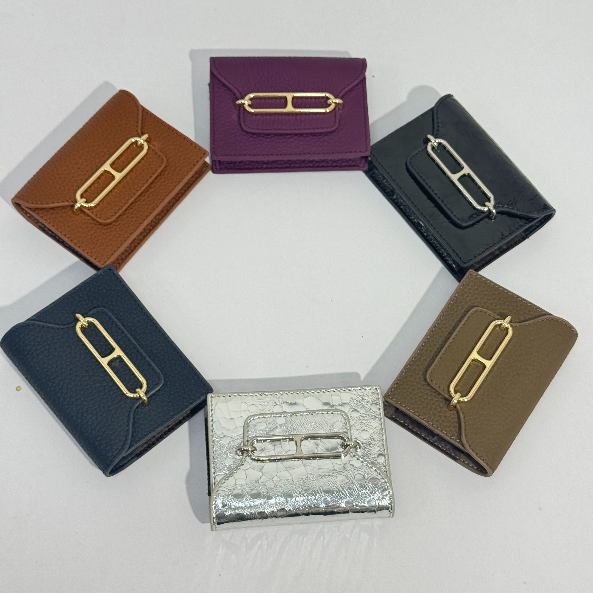  头层牛皮卡包证件包经典多功能高档荔枝纹