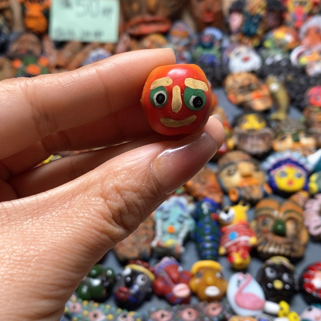 琉璃颈饰印度尼西亚脸珠