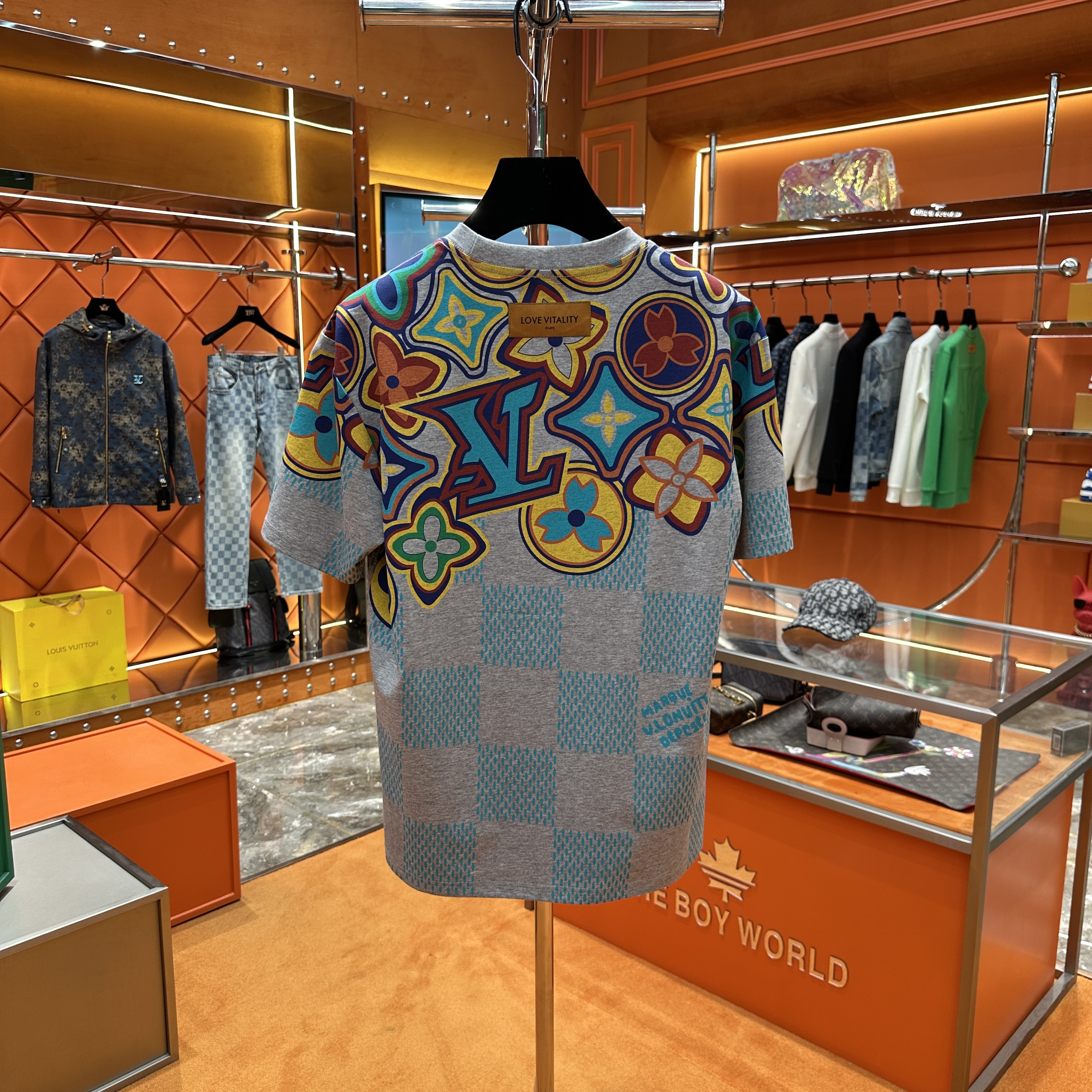 AW-HY+【新款短袖】2025夏季新品 百搭男女同款彩印短袖25046