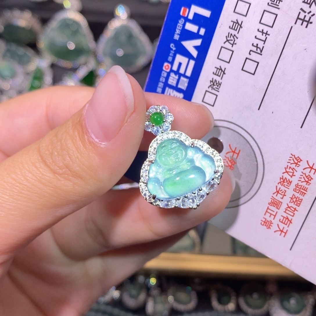 翡翠未镶嵌颈饰天然