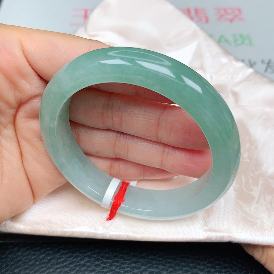未镶嵌手镯翡翠冰湖水绿11