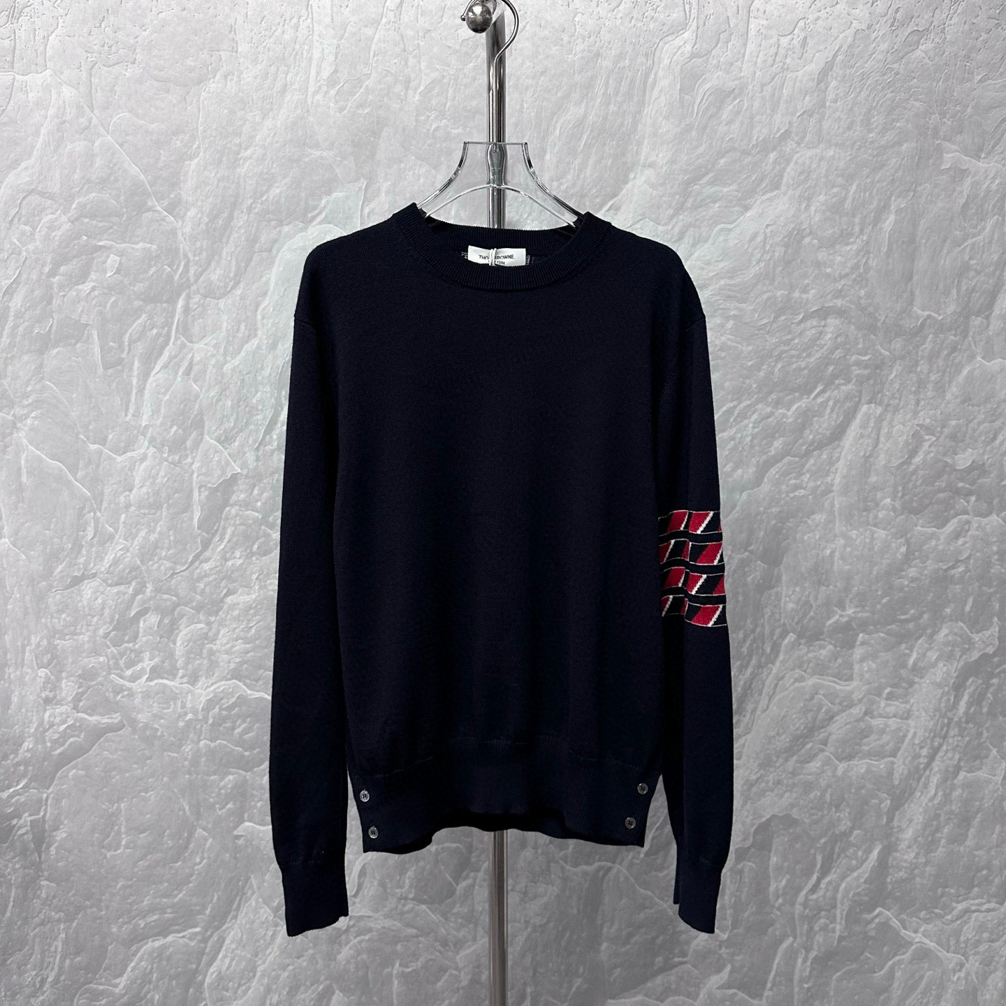 未使用 THOMBROWNE 条纹龙虾羊毛毛衣 2码 D17119