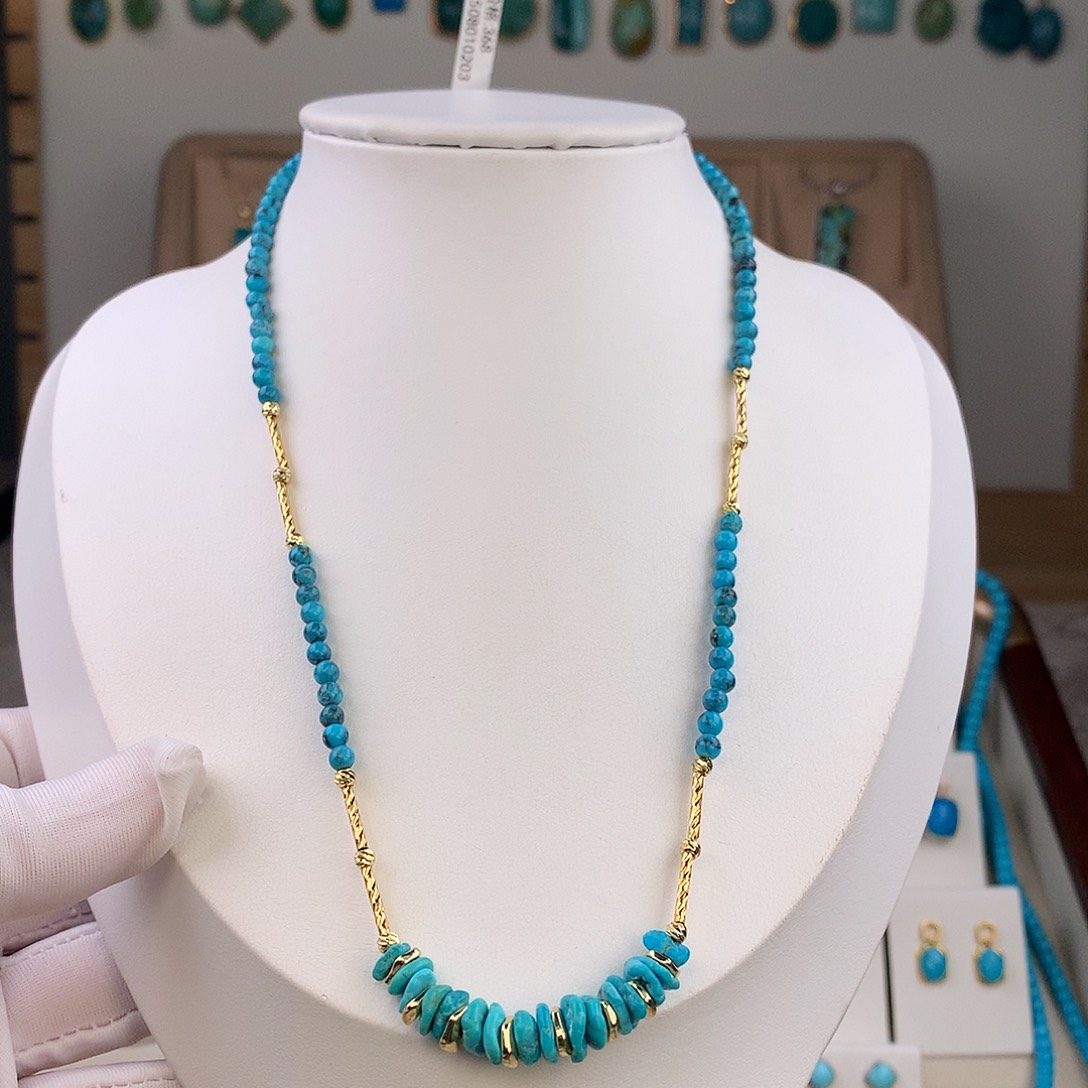 绿松石未镶嵌颈饰