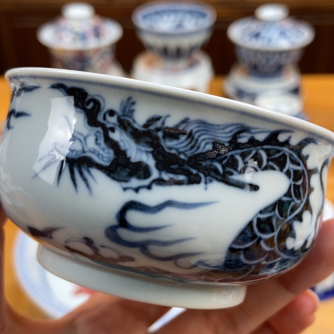 手绘现代茶具非古董