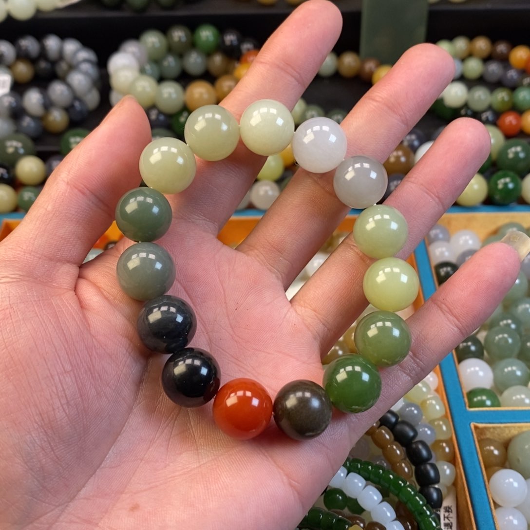 和田玉手串未镶嵌卡14福利多宝