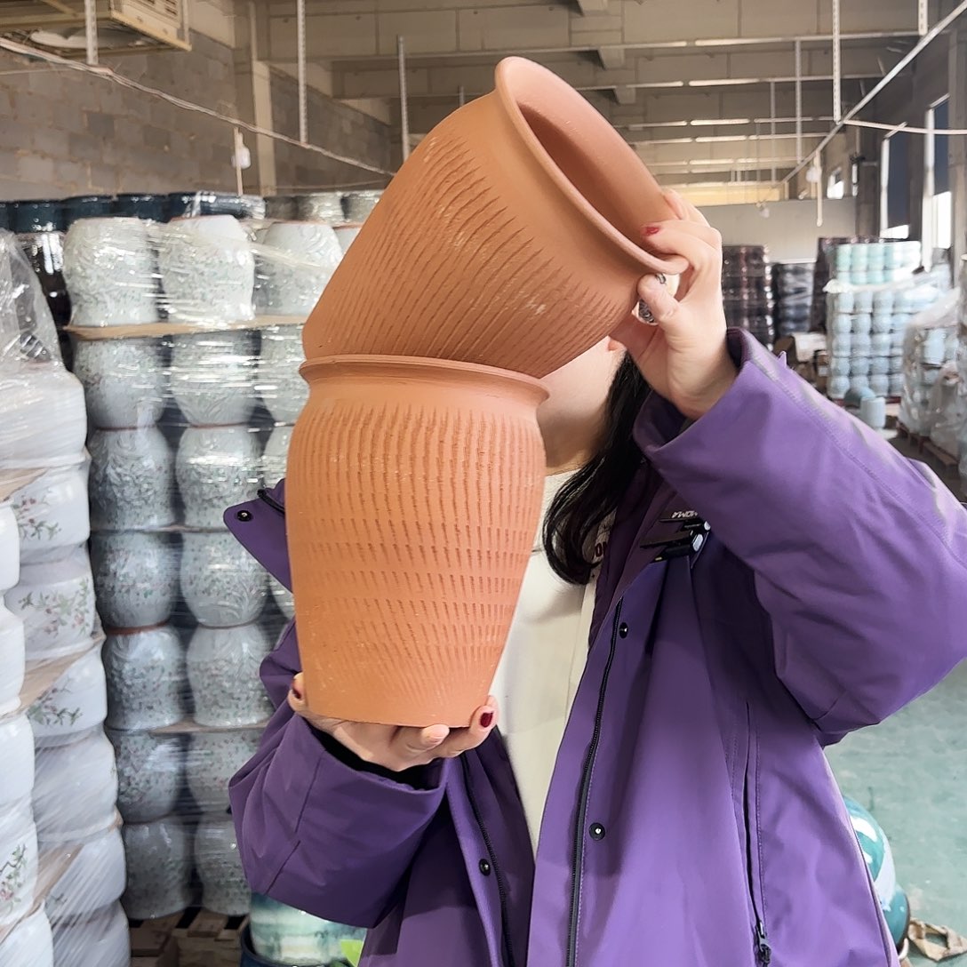 正品两个高23/17红陶