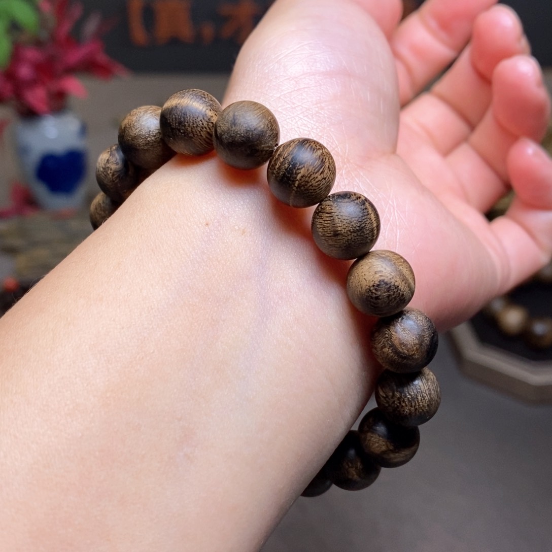 沉香手串越南芽庄瘤疤黄棋楠1.0