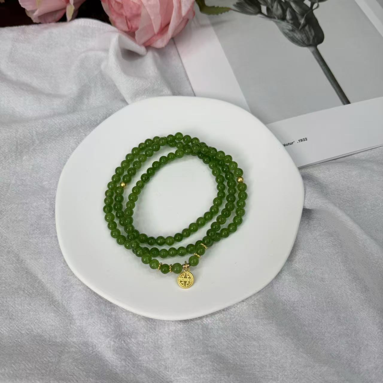 高定珠宝翡翠手串6+HF793S0018