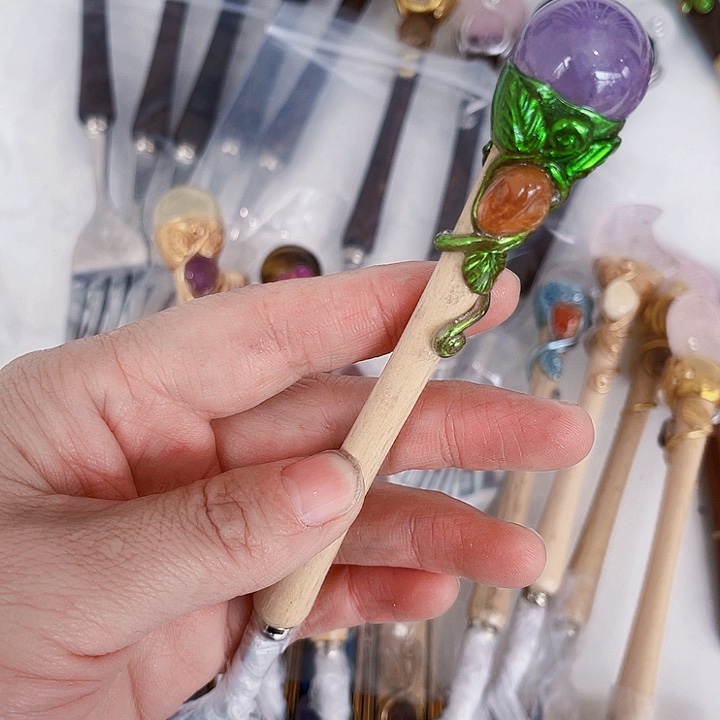 香***叶水晶未镶嵌摆件水晶