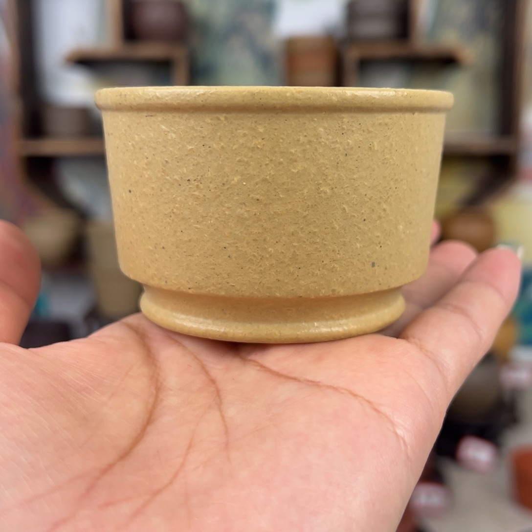 紫砂茶杯16目梨皮本绿…120毫升