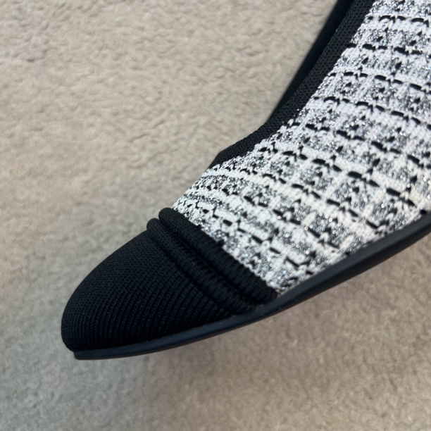 单鞋弹力防滑粗跟4cm小圆头耐磨针织时尚女士单鞋