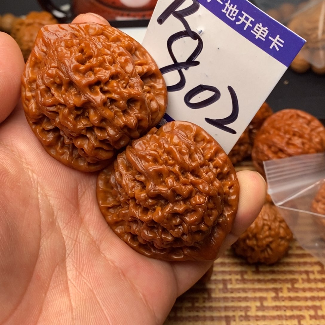 吊坠文玩核桃麒麟纹大官帽46尺