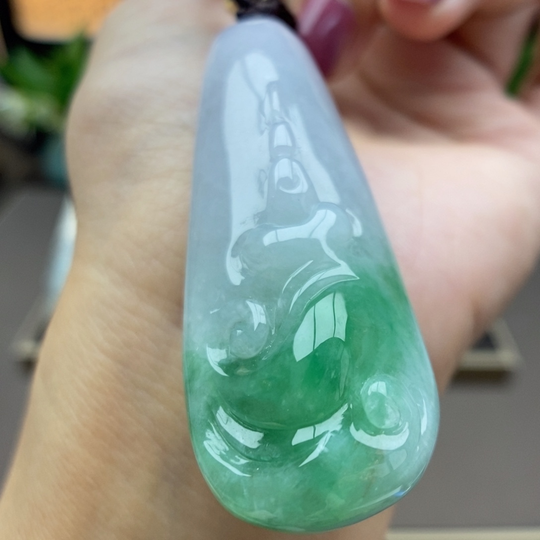 翡翠未镶嵌颈饰吊坠54