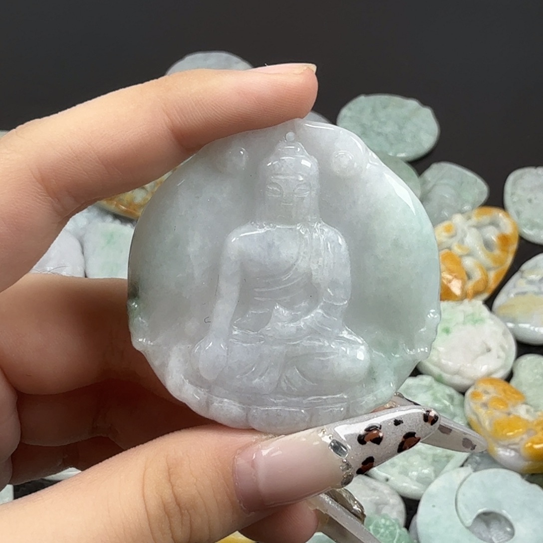 翡翠未镶嵌耳饰翡翠