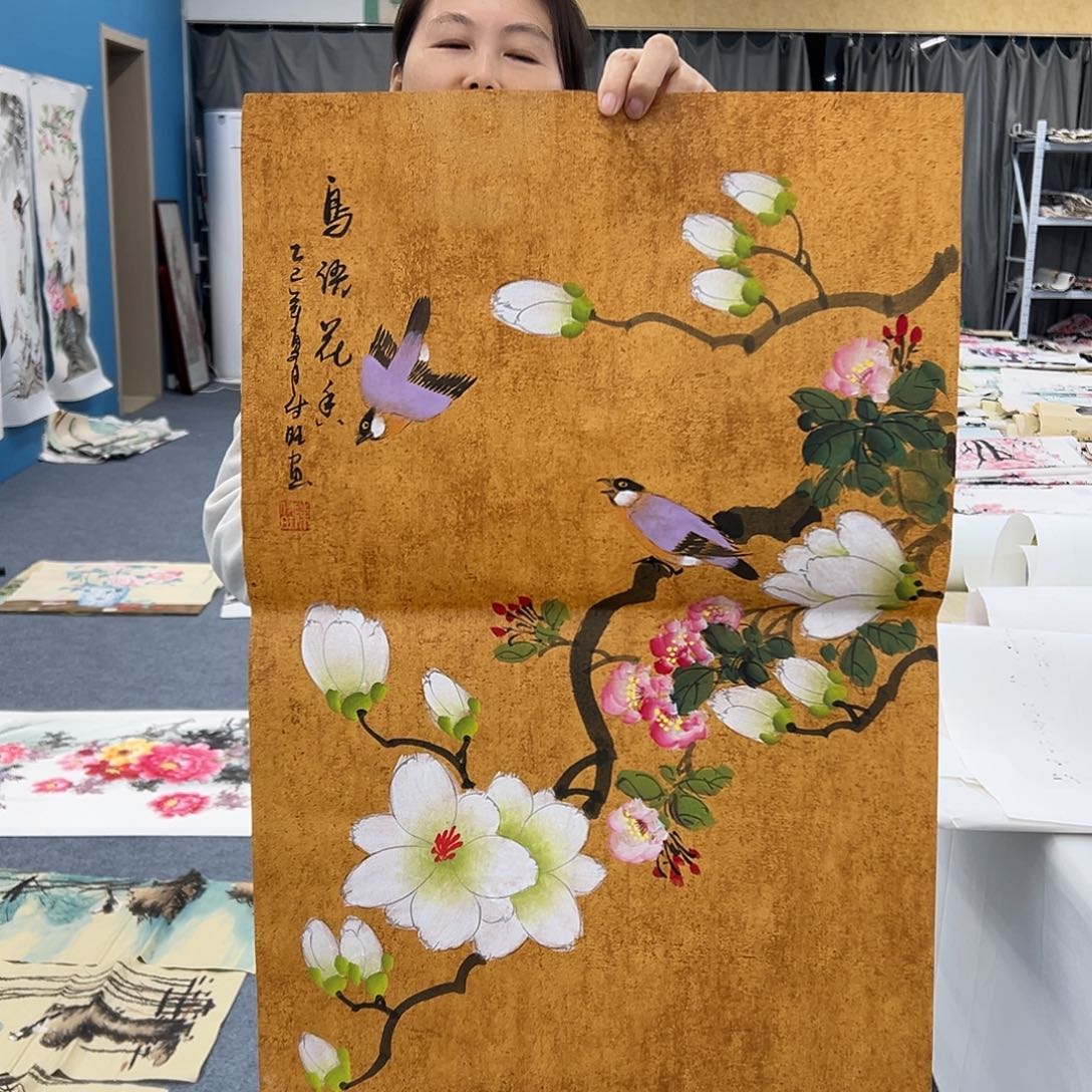 等***待国画纯手绘作品欣赏