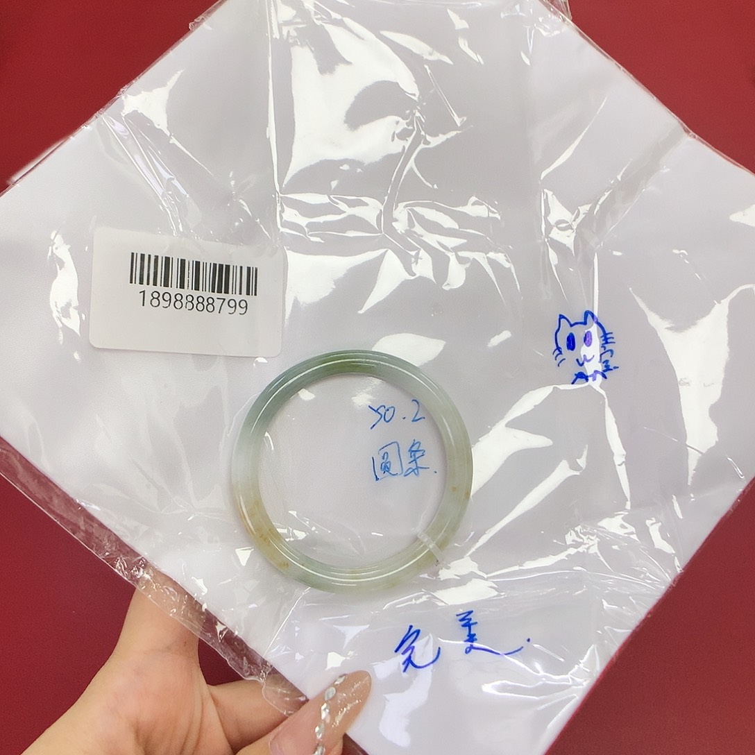翡翠手镯未镶嵌天然缅甸翡翠手镯50.2圈口