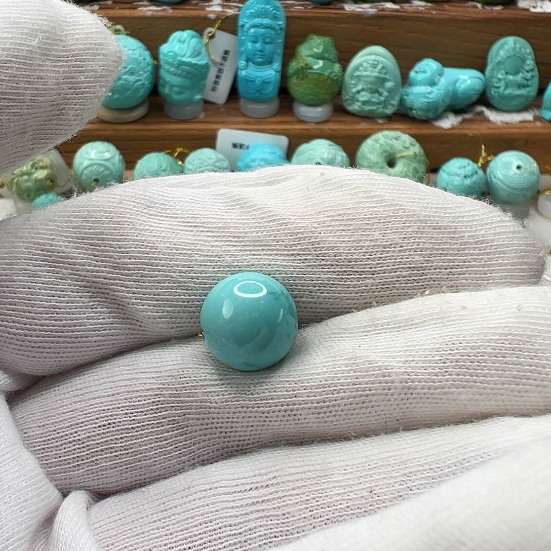 绿松石圆珠 未镶嵌
