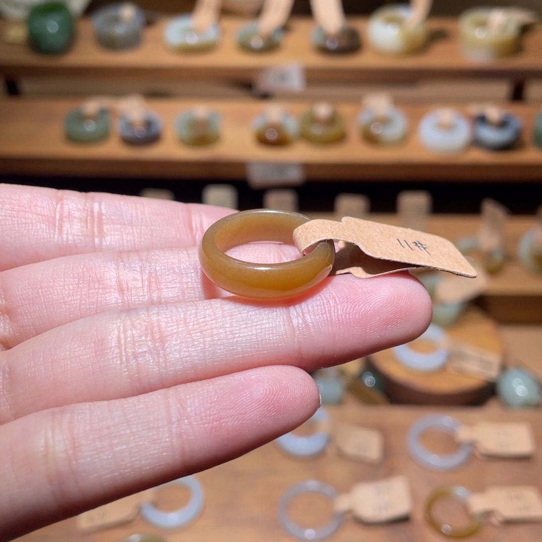 和田玉戒指未镶嵌15.8