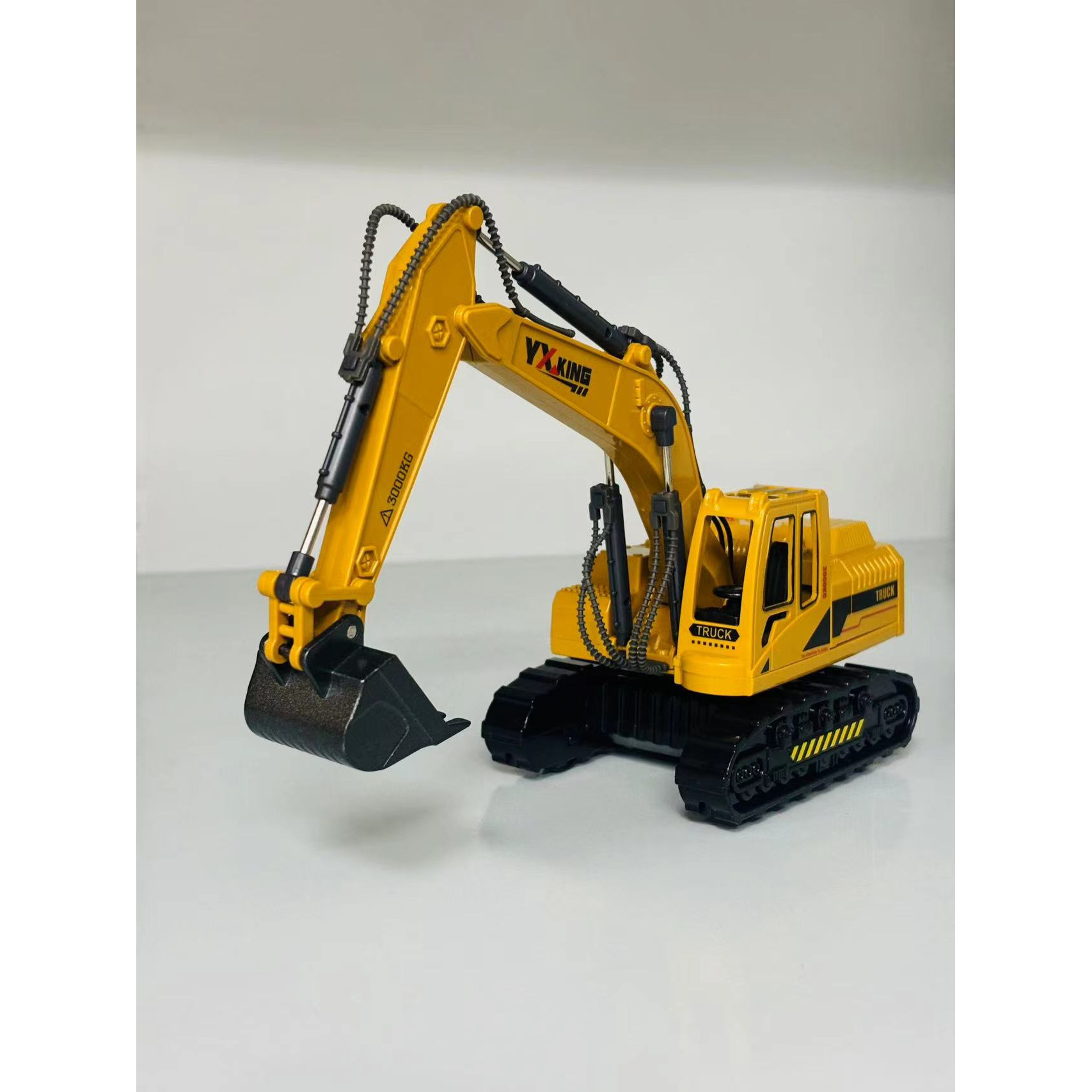 大号合金惯性挖机吊机模型工程车