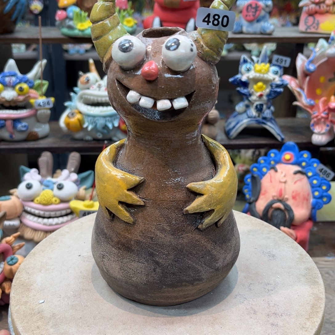 陶瓷纯手工抽象陶瓷摆件特惠480