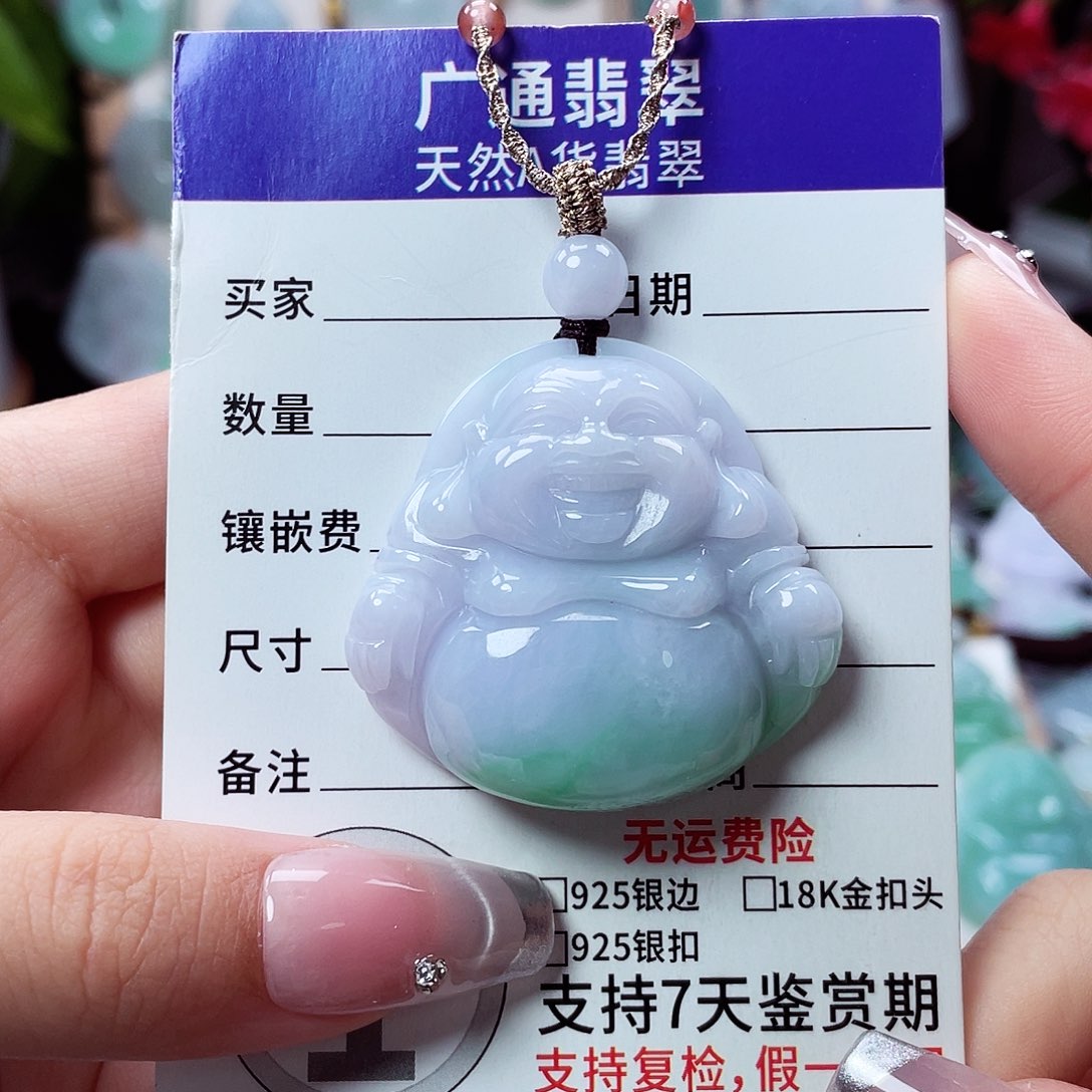 翡翠未镶嵌颈饰佛公12