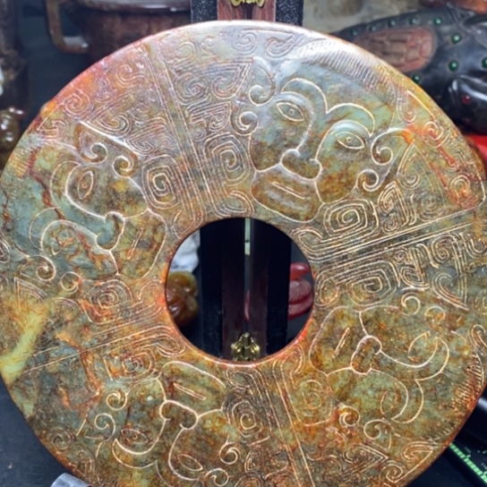 白玉菩提吊坠摆件