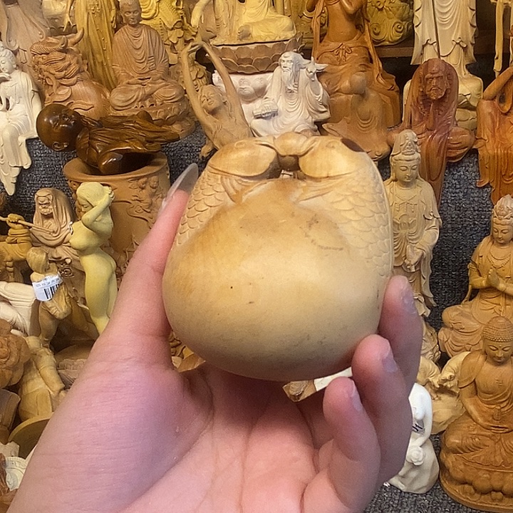 黄杨木黄杨木小叶瑕疵木鱼