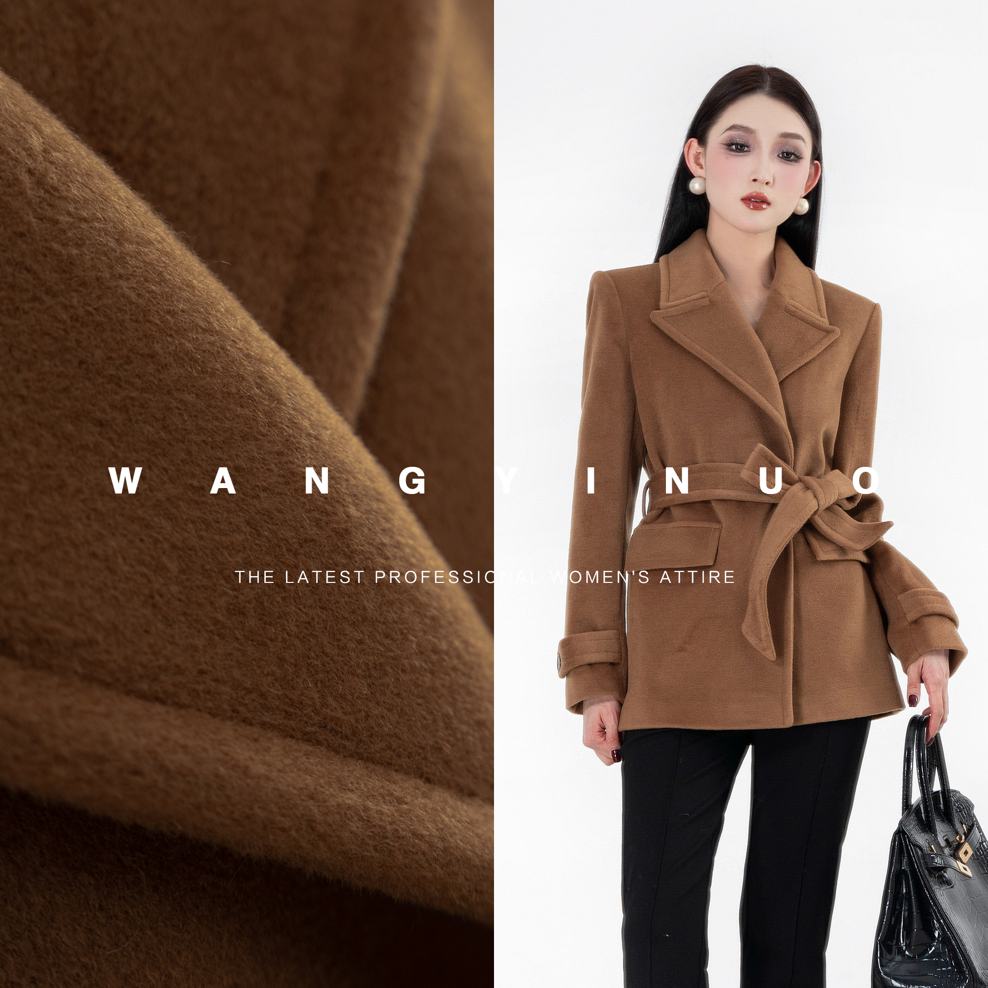 MD定制·依诺【西部甜心】2025冬款设计时尚保暖名媛厚款呢子外套