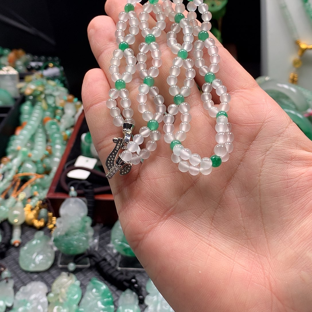 石英质玉未镶嵌项链