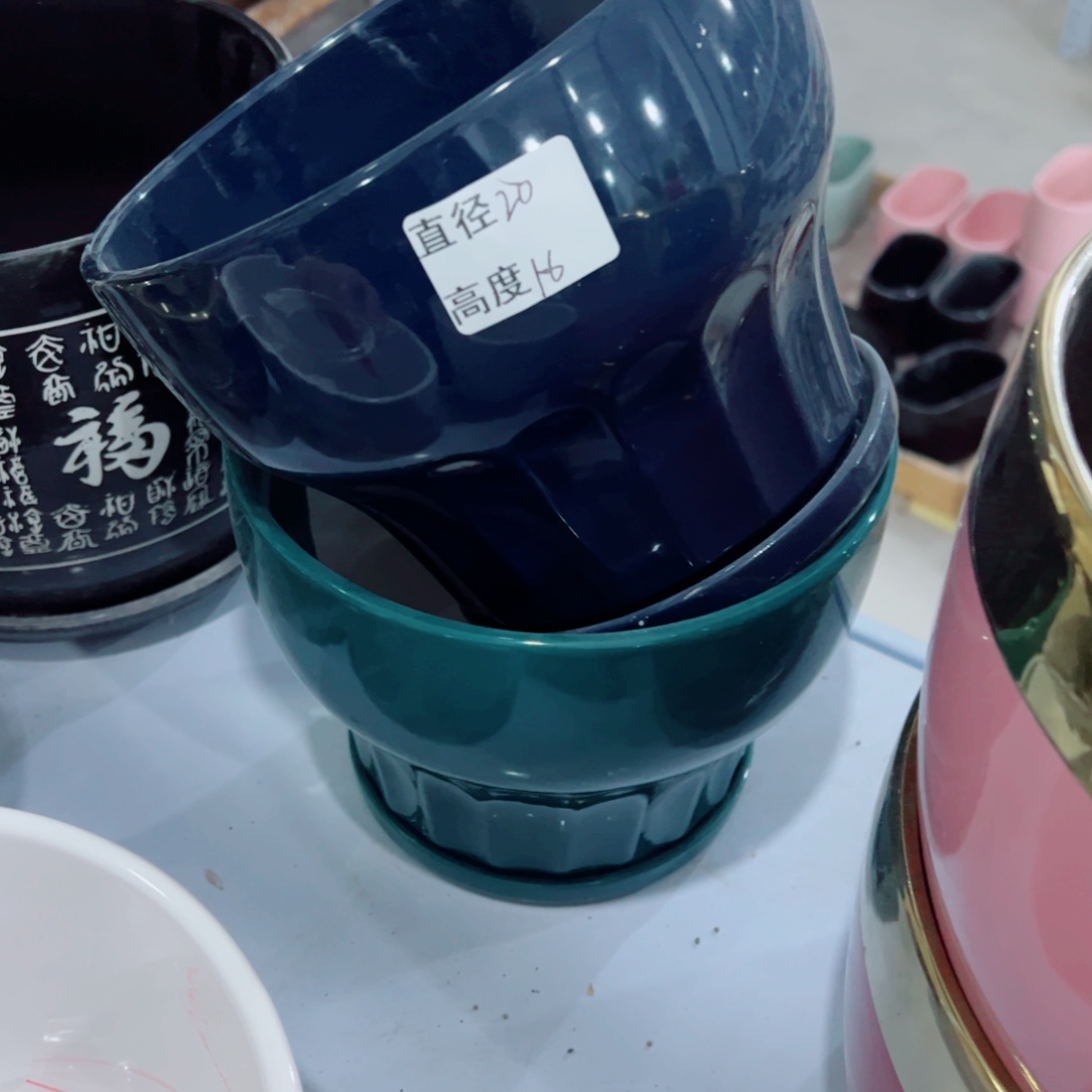 有孔，陶瓷花盆满10米包邮发货