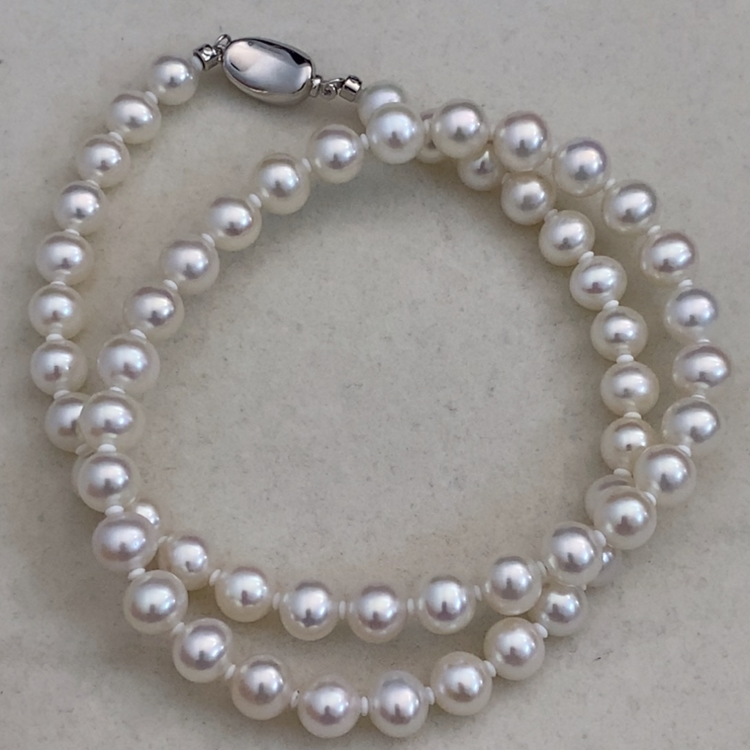 淡水珍珠项链银S925镶嵌