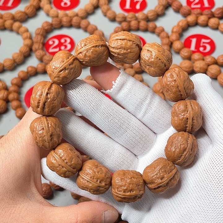 文玩核桃手串个性跳跳蛙金蟾21mm