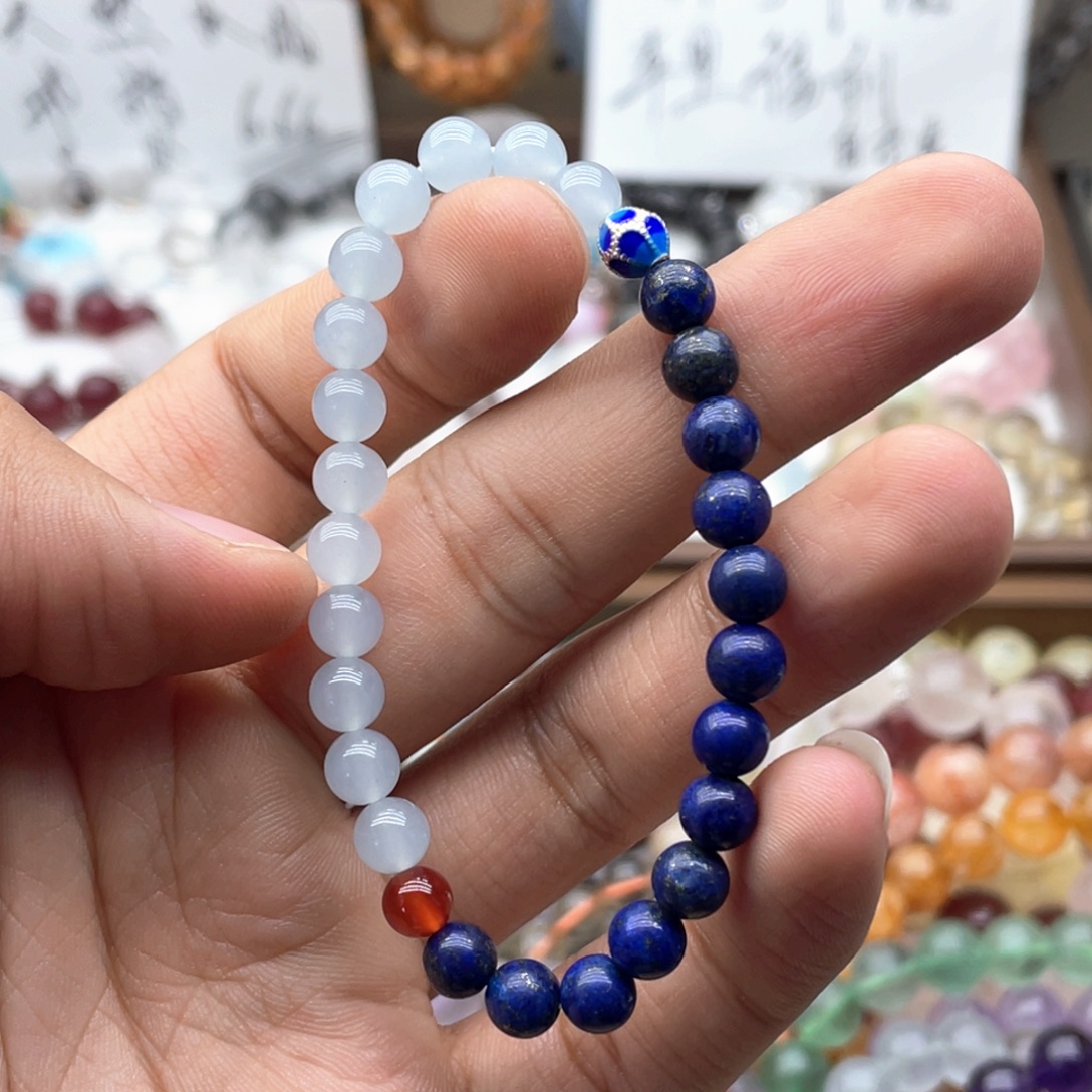 手链水晶未镶嵌海蓝宝青金石