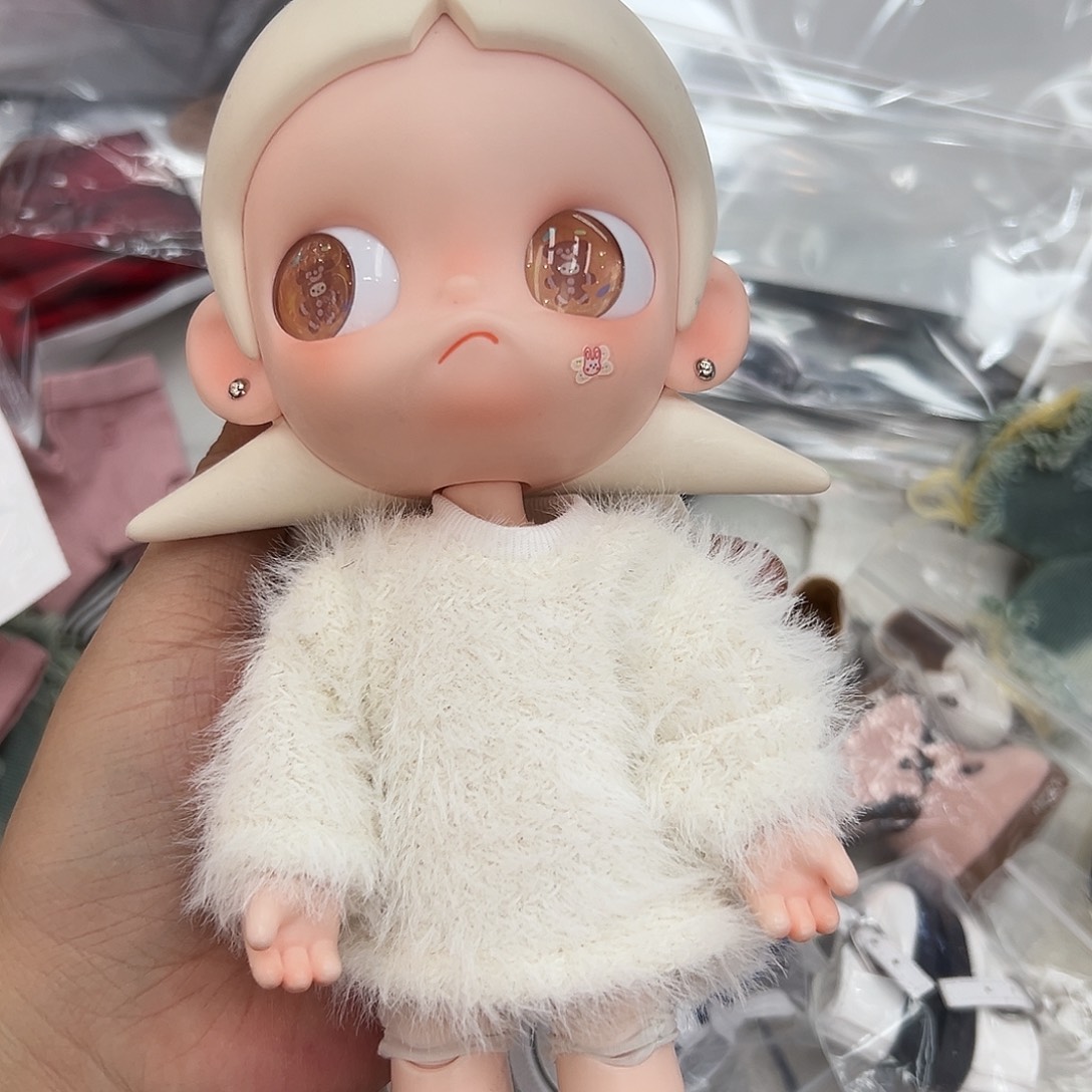 白色毛毛毛衣新款上衣