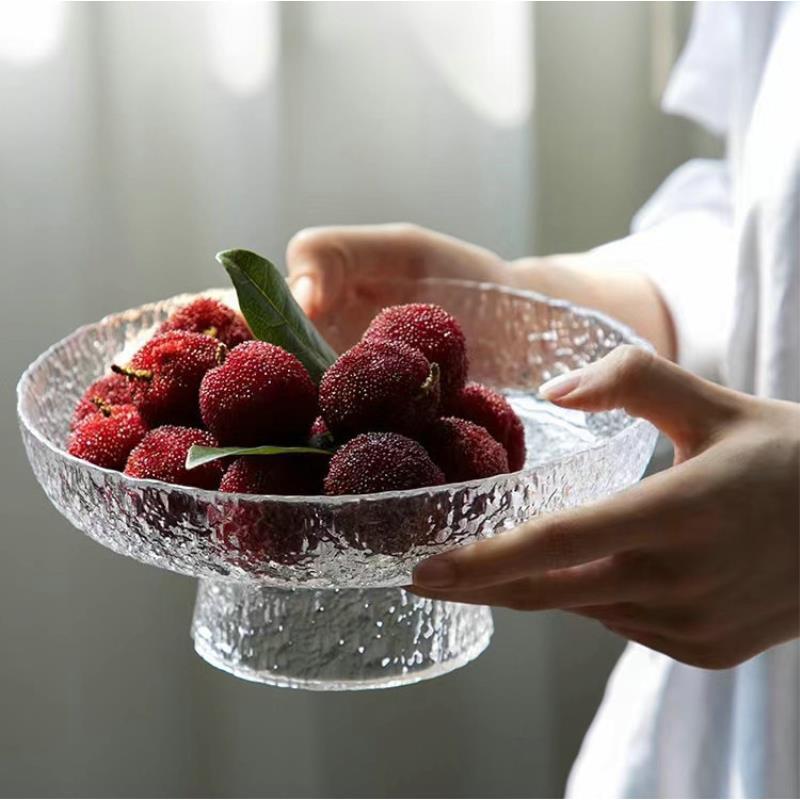 欧式家用简约创意冰露果盘高脚水果盘三层零食托盘甜点聚会奶酪