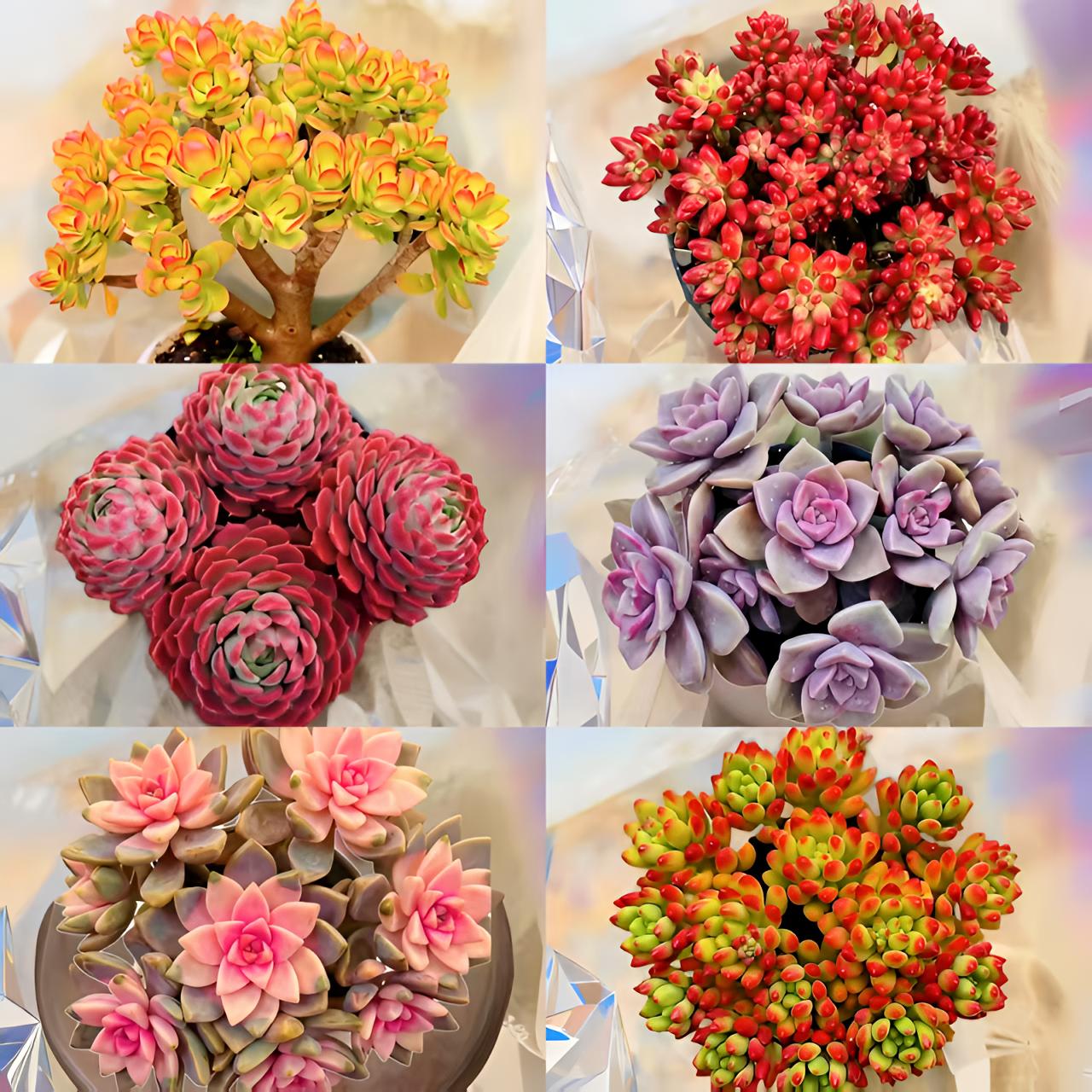 L老桩摇钱树多肉组合 喜阳耐寒越晒越红新手好养 云南基地发货