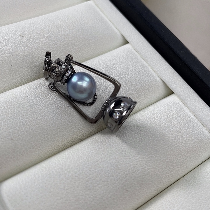 海水珍珠银S925镶嵌吊坠(不含链)