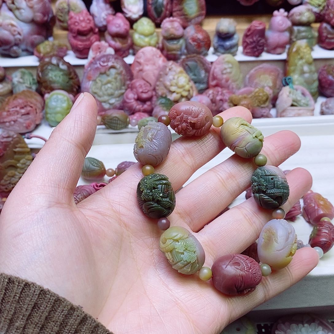 玛瑙/玉髓盐源玛瑙手链未镶嵌