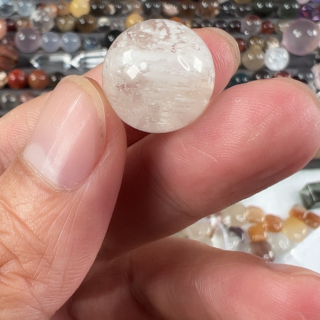 水晶手链银S925镶嵌清****o雪花幽灵水晶