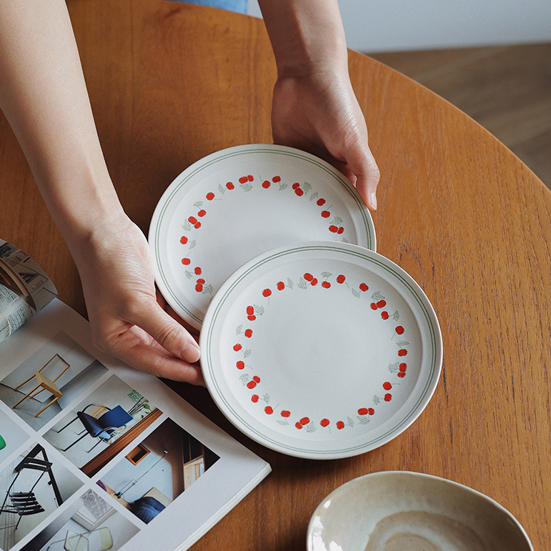 【瑕疵】Camus say Rowan小樱桃6.5英寸平盘 2只装 17×1.8cm