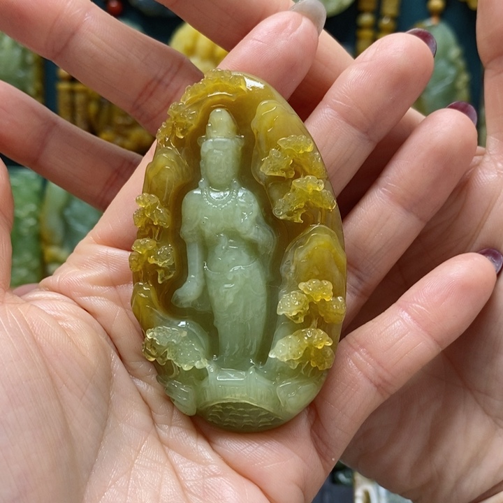 蛇纹石玉挂件未镶嵌再****钊