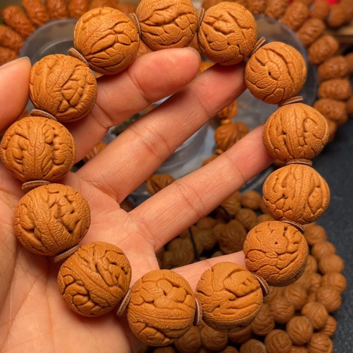 桃核手串翔*龙纹桃核32