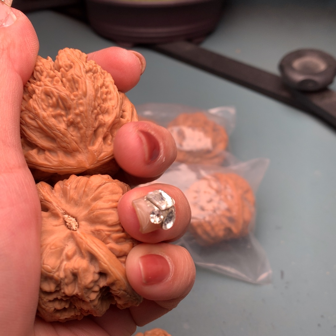 文玩核桃把件维修粗筋4849