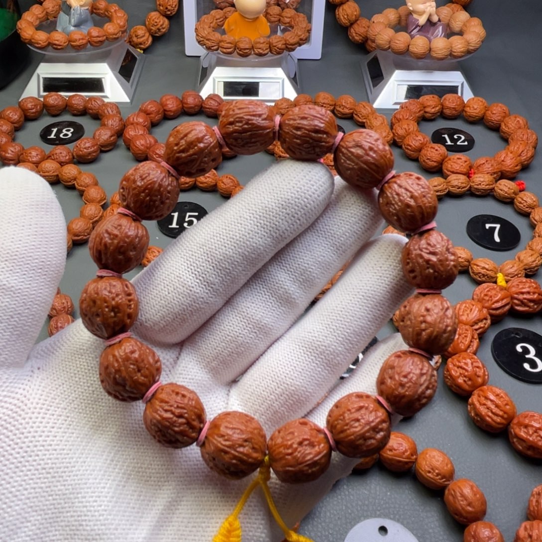 手串文玩核桃野生核桃小竖纹秋子手持