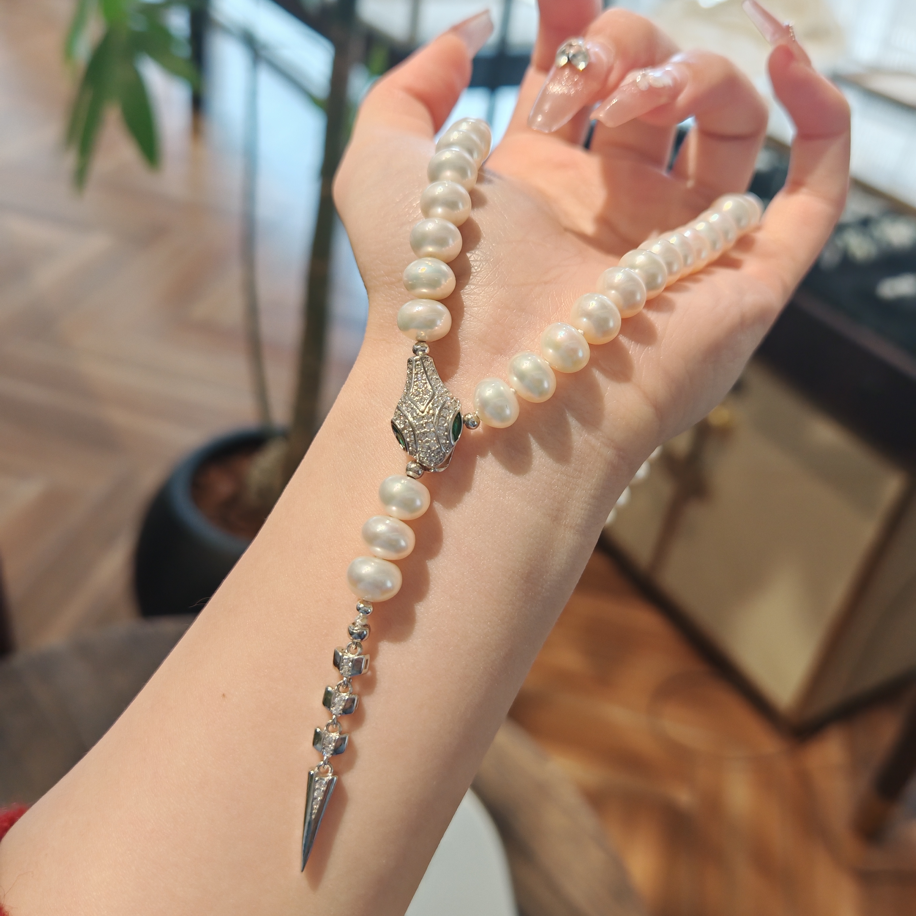 麦麦【巳琛】天然淡水珍珠+925 灵蛇 项链 多样性发货q