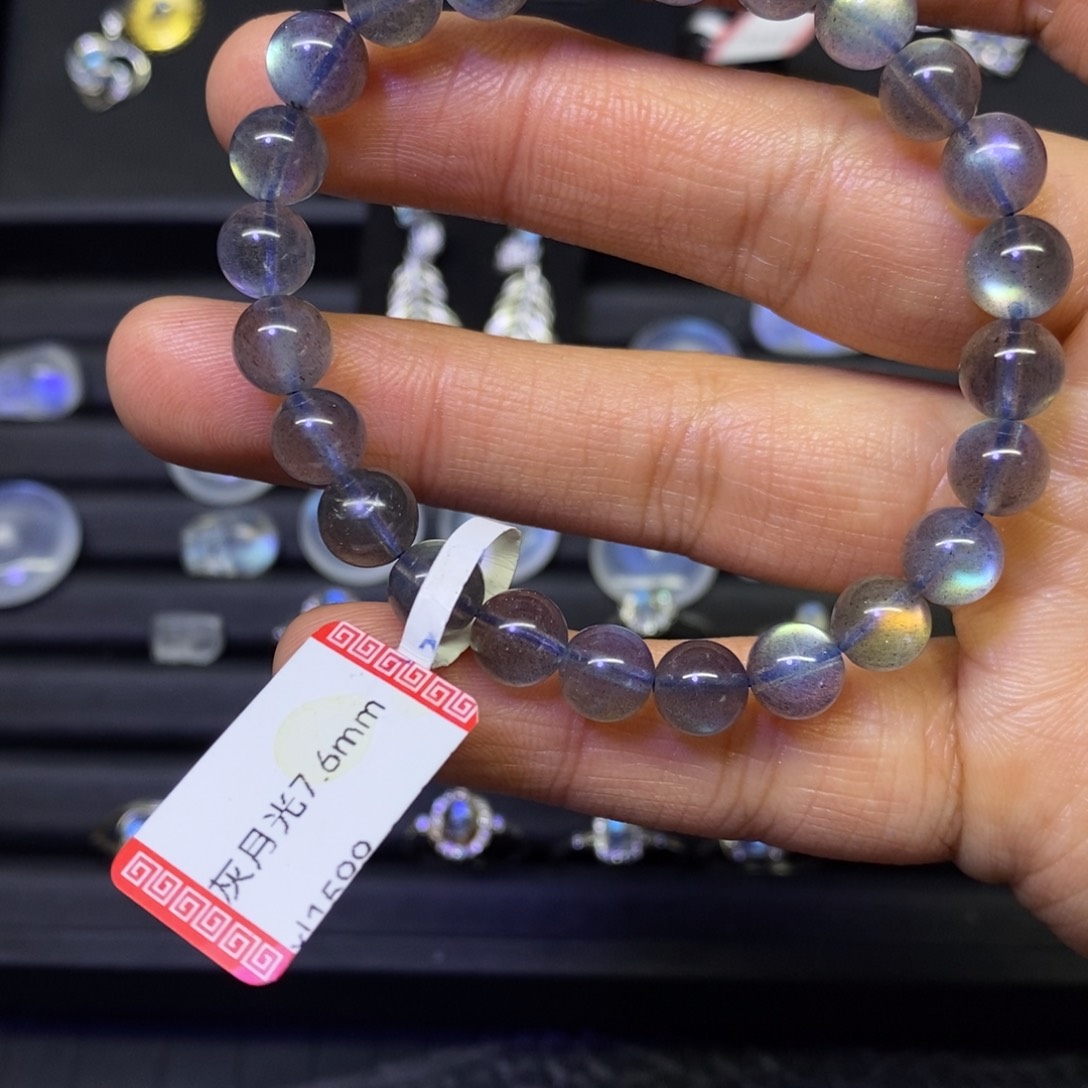 拉长石手链未镶嵌水****a