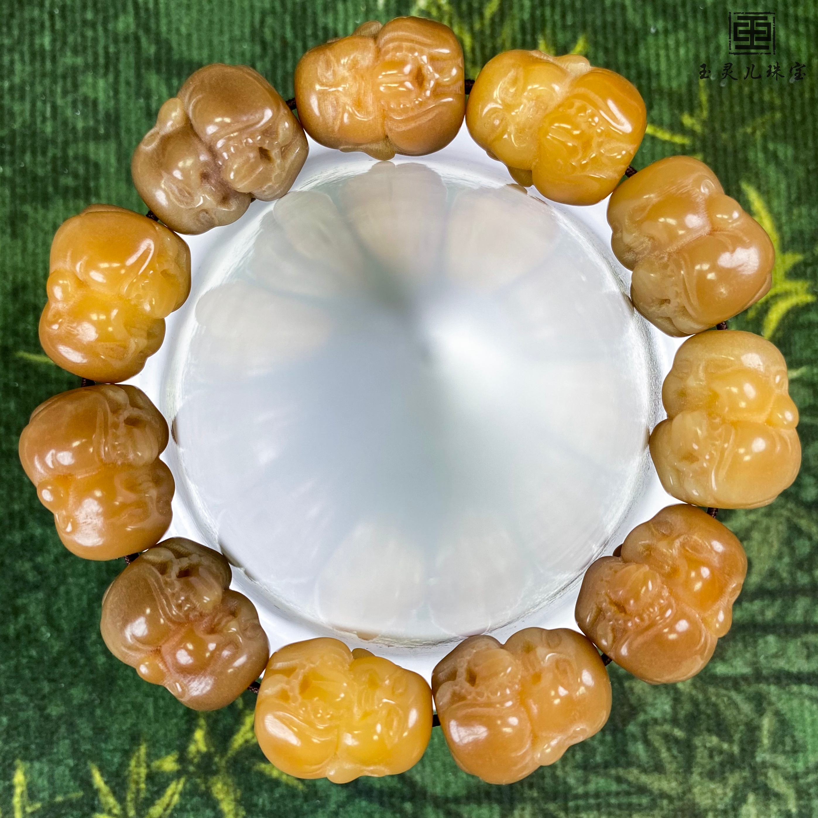 【弥勒佛-菩提根精雕作品】多样性发货新中式设计款念珠手把件手串