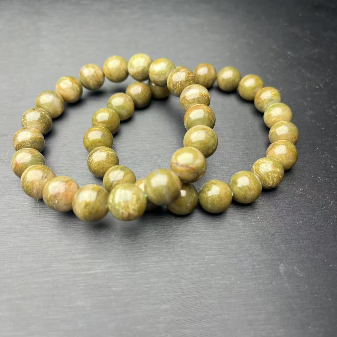 ZBG1430抹茶绿幽灵满盆手串(天然珠宝多样性发其一）