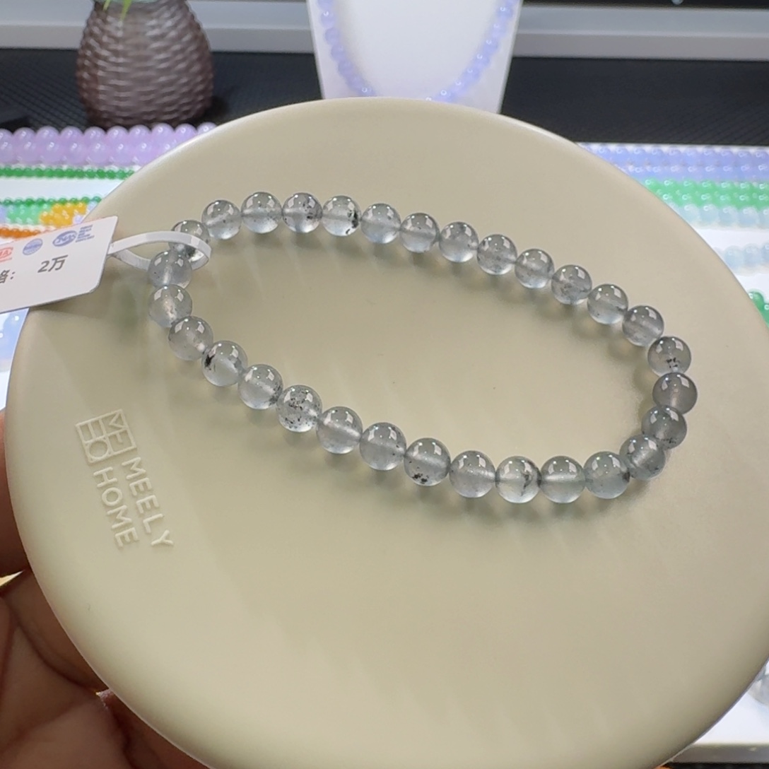 翡翠手链未镶嵌星空顶玻璃黑钢卡6钢味十足