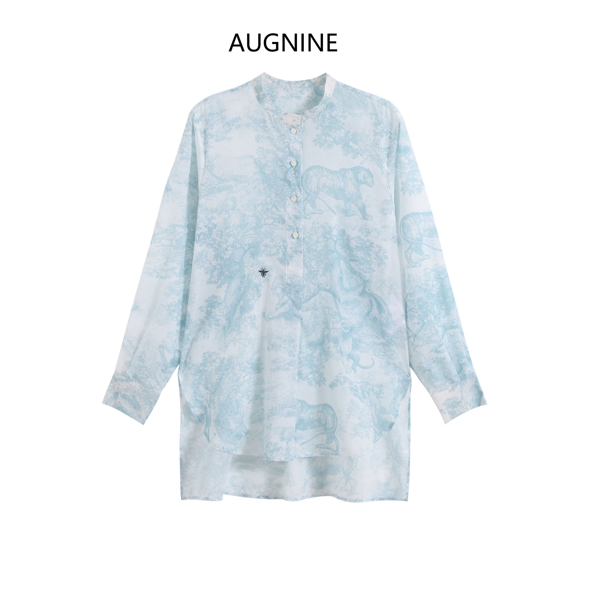 AUGNINE 茹伊系列 定位印花随性丝绵衬衣